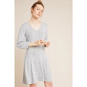 Anthropologie Saturday Sunday Demeter Hacci Mini Dress Size Medium Grey Soft‎